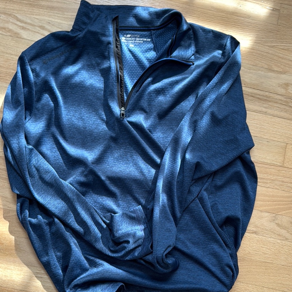 Men's vineyard vines Blue Quarter-Zip performance shirt